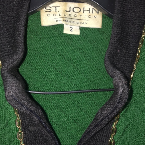 St. John Collection Green Blazer - Picture 2 of 3